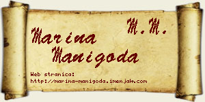 Marina Manigoda vizit kartica